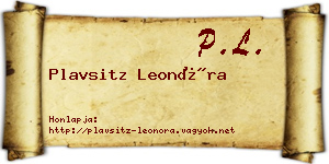 Plavsitz Leonóra névjegykártya